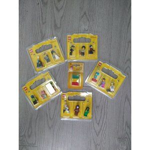 Leggo Miny Figures lot and Erasers pre-owned unopened box